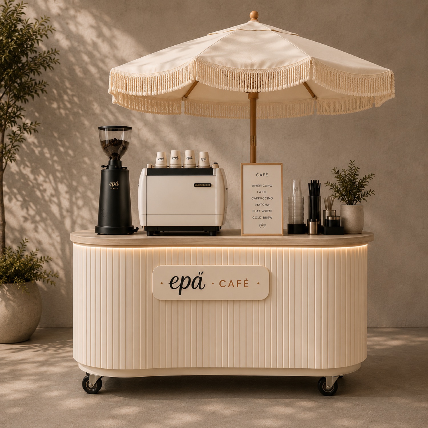 Epa Café styled mobile coffee cart
