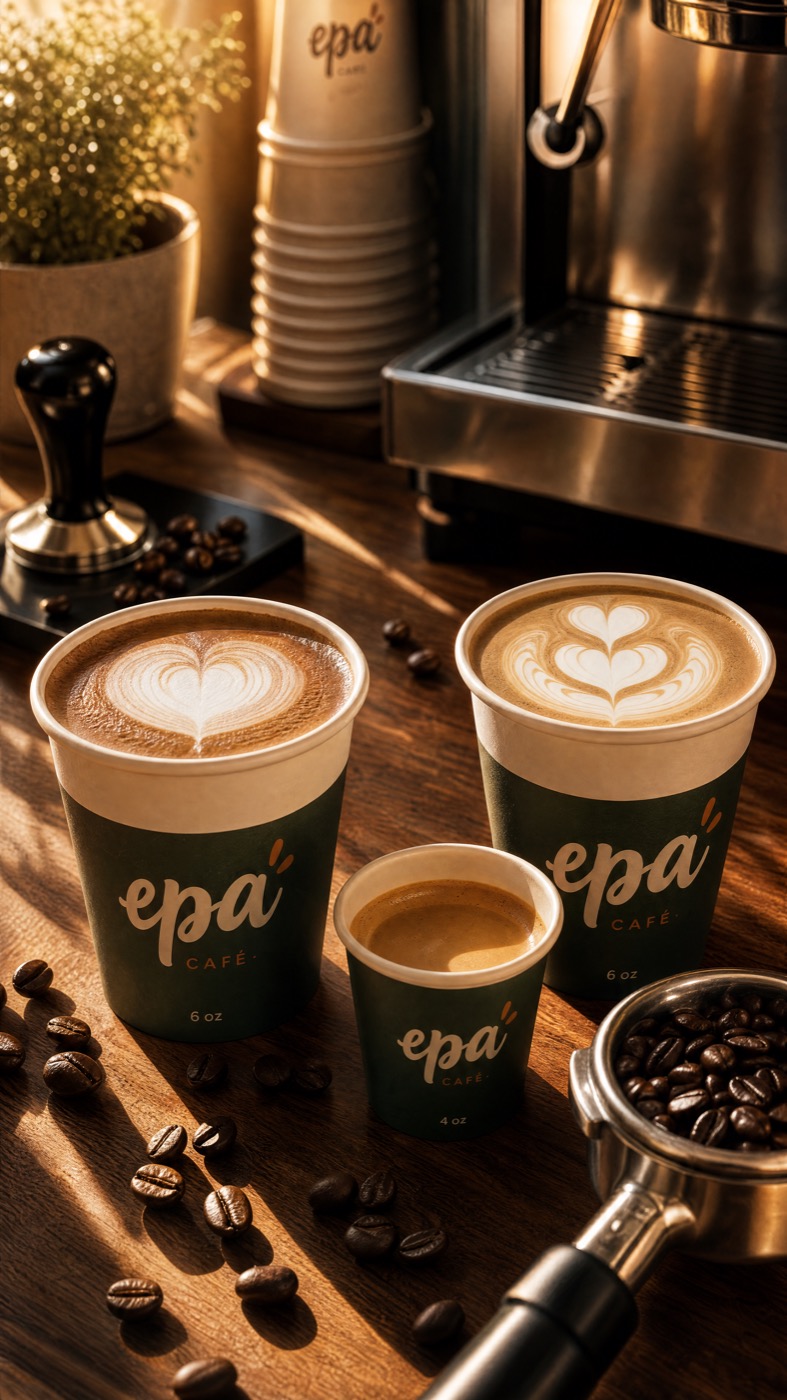 Epa Café lattes with fresh latte art